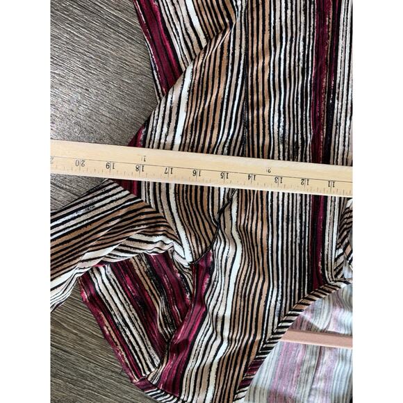 Sami & Jo XL Petite Boho Striped Midi Dress with 3/4 ruffled bell sleeves - Picture 10 of 10